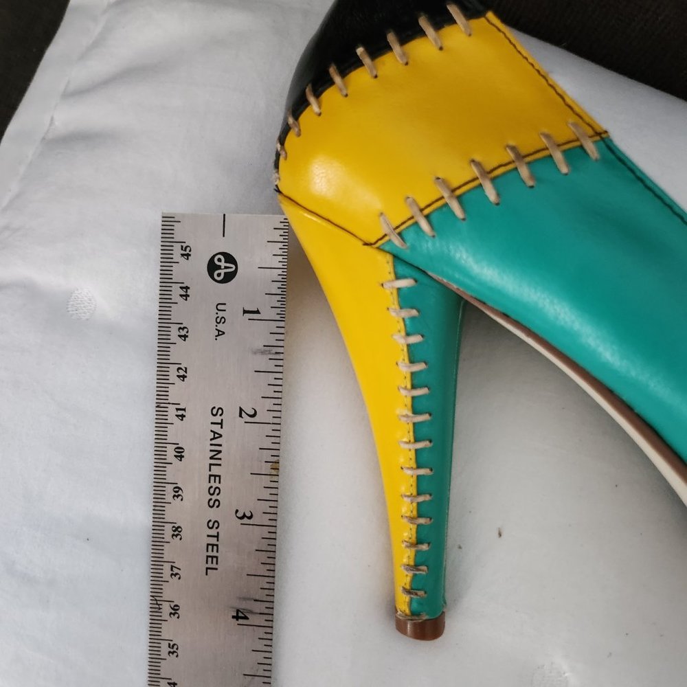 Women's Multi Color High Heels - Picture 6 of 6